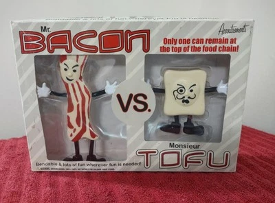 Juego de figuras de acción flexibles Accoutrements Mr. Bacon Vs. Monsieur Tofu nuevo en caja Foto 1 de 4