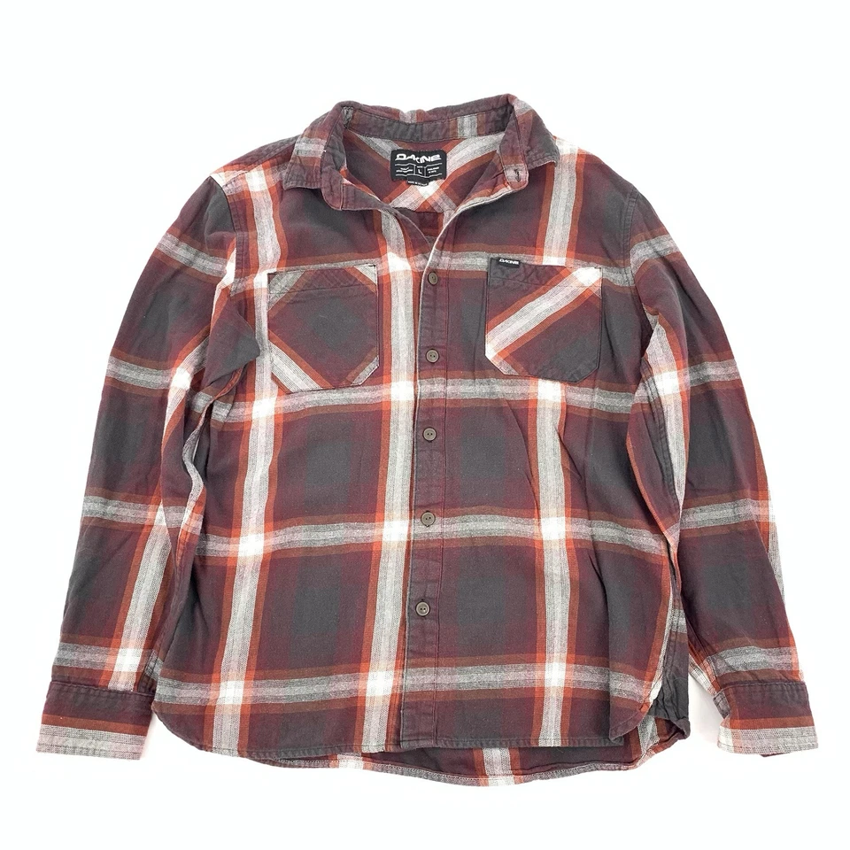 Camisa Dakine Franela Cuadros Abotonada Manga Larga Talla Grande Para Hombre Roja Negra L Foto 1 de 4