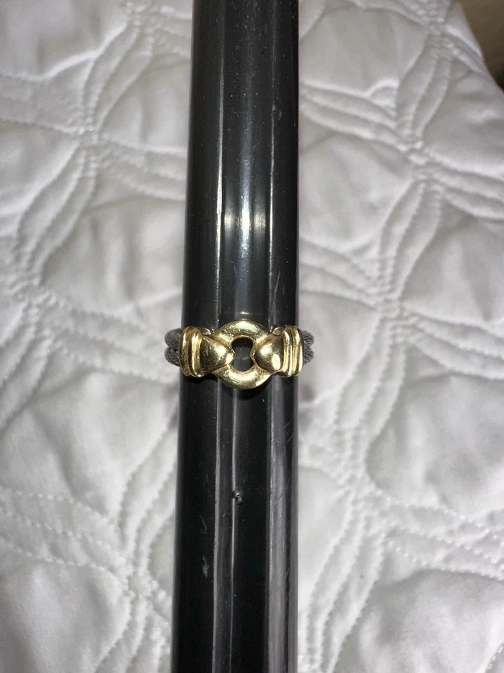 Philippe Charriol Stainless Steel and 18k Gold Ring size 6 - Image 1 of 4