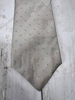 Christian Dior галстук США роскошь 100% шелк мужской сплетенный шеи серый синий акценты - Изображение 1 из 4