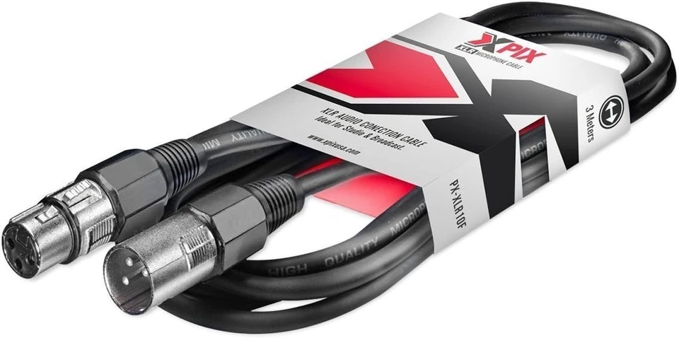 Xpix Xpix-Px-XLR10F-Nm Photosavings XLR3F to XLR3M Balanced Interconnect Cable - Image 1 of 2