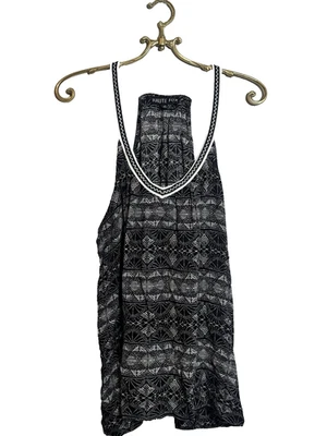 Camiseta sin mangas/blusa sin mangas negra geométrica Haute Fox, 3x Foto 1 de 3