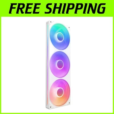 White 360mm RGB Fan Set - Speed & Lighting Control - Image 1 of 4