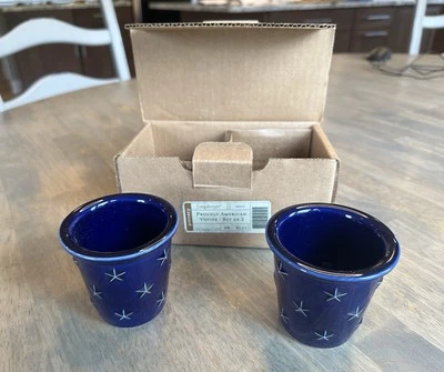 Juego de 2 candelabros votivos Longaberger Orgullosamente Americanos EE. UU. 2002 en caja Foto 1 de 4