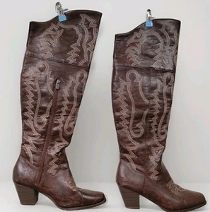 Braune hohe Damenstiefel, Reißverschluss innen 3" Absatz Größe WM 10-10,5 US /41 EUR - Bild 1 von 9