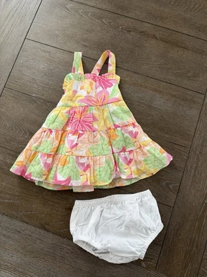 Vestido de bebé Janie & Jack y Bloomers 0-3 nuevo sin etiquetas Foto 1 de 2