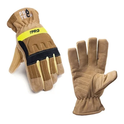 Guantes de extinción de incendios estructurales dorados Pro-Tech TPR MFG: 6/2018 Foto 1 de 4