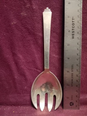 Tenedor grande para servir ensalada Sterling Vintage Georg Jensen (Dinamarca) Pyramid 8" 93 g Foto 1 de 4