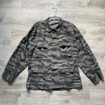 Atlanco Tiger Stripe Camo Utility Field Coat Jacket Men's Medium Long Military - Image 1 of 4