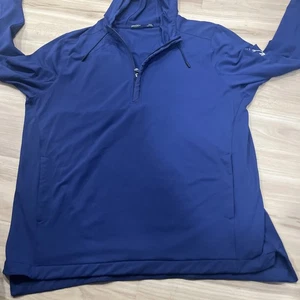 B Draddy SPORT Hoodie Men 2XL Blue Quarter Zip - Picture 1 of 14