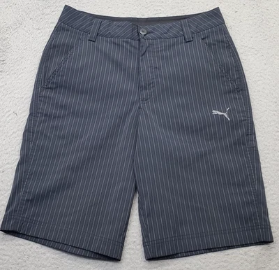 PUMA Chino Shorts Men Size 30 Multicolor Striped Stretch Flat Front Slash Pocket - Image 1 of 4