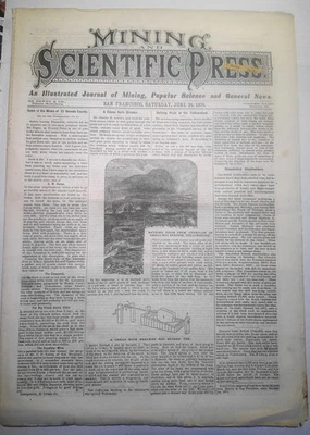 Mining and Scientific Press June 24, 1876. Yellowstone Bathing Pools ; Index etc Foto 1 de 4