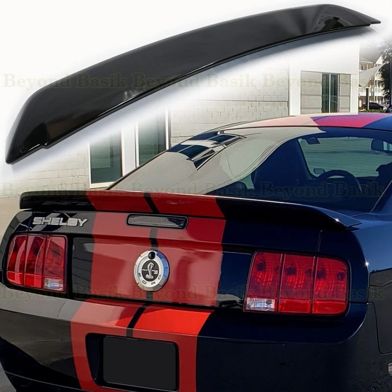 Alerón estilo GT500 negro brillante Ford Mustang 2005 2006 2007 2008 2009 Foto 1 de 4