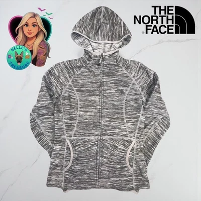 Chaqueta con Capucha The North Face Mujer Pequeña Mezalluna Gris Jaspeado Polar Cremallera Foto 1 de 4