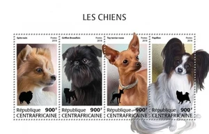 África Central - Perros en estampillas 2018 - Hoja de 4 estampillas - CA18511a - Imagen 1 de 1