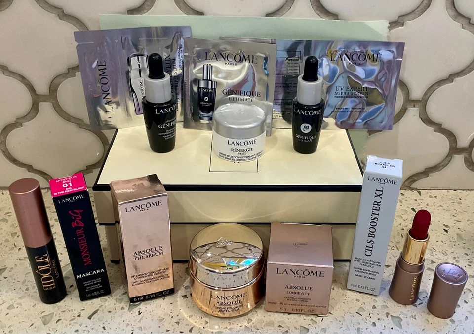 LOTE LANCOME de 13 productos para el cuidado de la piel y el maquillaje LANCOME (ABSOLUE, GENIFIQUE+) Foto 1 de 1
