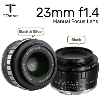Lente TTArtisan 23 mm F1.4 APS-C MF para cámaras Sony montura E Fuji Canon Nikon M4/3 Foto 1 de 4