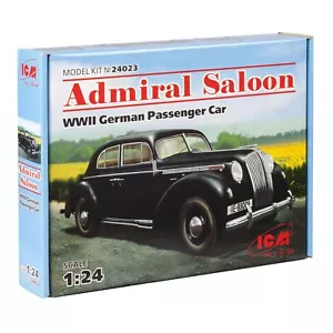 Modellino auto in plastica kit 1:24 Admiral Berlina, seconda guerra mondiale autovettura tedesca ICM 24023 - Foto 1 di 17