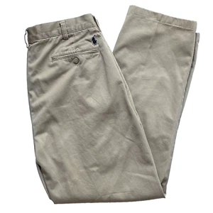 Pantalón Polo Ralph Lauren ETHAN Hombre 34x29 Plisado Frontal Caqui Tostado Chino - Imagen 1 de 16