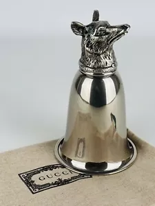 Gucci “Bicchiere Della Staffa” Calice Argentato Testa Di Volpe Firmato - Foto 1 di 14
