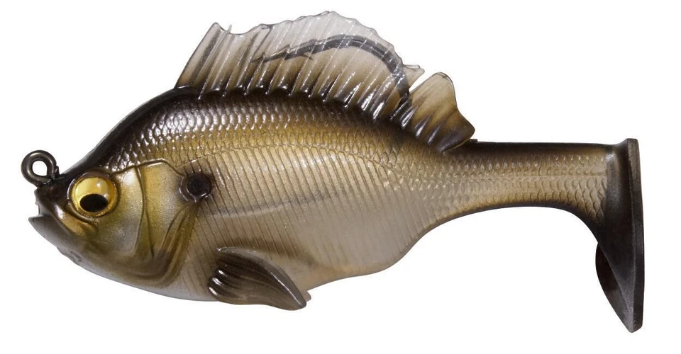 megabass sleeper gill 3.2" 3/4oz brownie paddletail snagless swimbait