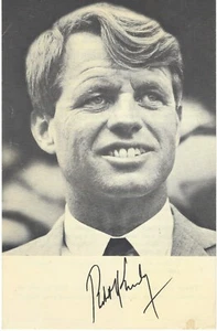 Vintage 1968 Robert F. Kennedy Presidential Campaign 8.5” x 5.5” Photo Flyer - Picture 1 of 2