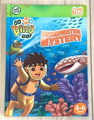Go Diego Go! Underwater Mystery Leap Reader Tag Book Hardcover Interactive Nick - Image 1 of 3