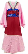 Disney Parks Princess Mulan Elegant Dress Costume Girls 13 Sequin Bow Pendant