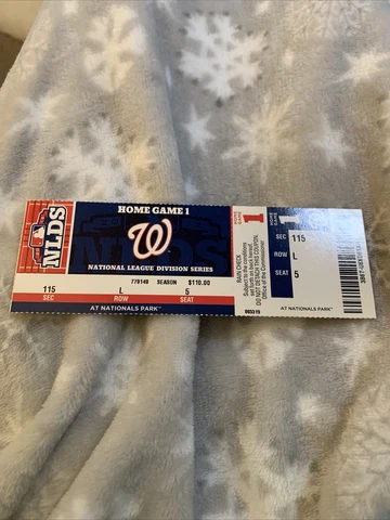 Washington nationals 2012 Nlds home game 1 ticket stub Cover