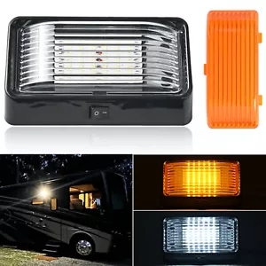 12V 24 LED Outside RV Motorhome Camper Trailer Ceiling Dome Porch Interior Light - Foto 1 di 8