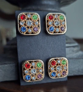 Multi-color crystal Magnetic Pins . Saddle Seat, Western, Driving. Clothing pins - Picture 1 of 5