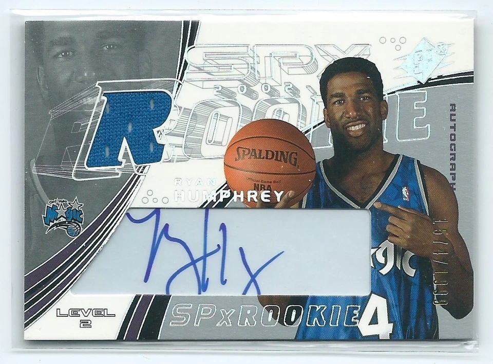 2002-03 SPx Ryan Humphrey JERSEY RELIC AUTO AUTOGRAPH RC #117 1574/1999 - Image 1 of 1