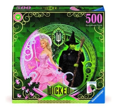 Wicked the Movie Circular 500 Piece Puzzle Glinda Elphaba -Was £14.99 NOW £8.99 - Image 1 of 4