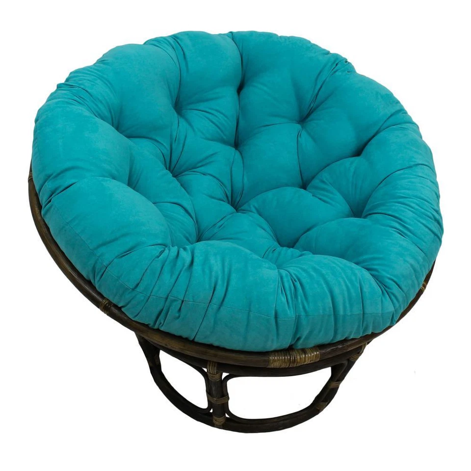 Rattan 42-Inch Papasan Chair with Micro Suede Cushion - Image 1 of 1