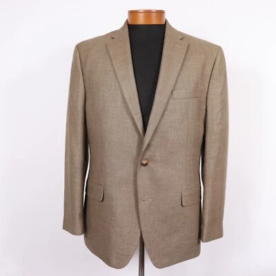 Chaps 44R Mens Medium Brown Silk 2 Button Blazer Sport Coat Jacket 528 - Image 1 of 4