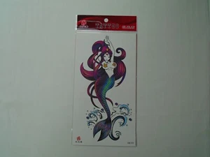 Divertido Tatuaje Precioso Color Sirena 8" Largo Nuevo - Imagen 1 de 1