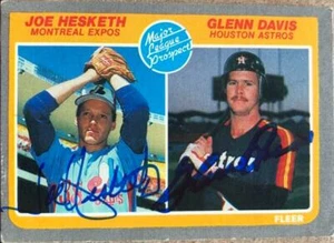 Joe Hesketh & Glenn Davis Dual Autographed 1985 Fleer #652 - Picture 1 of 1