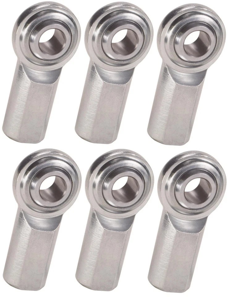 Qty: 6 RH Female 3/8"- 24 Thread with a 3/8" Bore, Rod End, Heim Joints QA1 CFR6 - Image 1 of 1