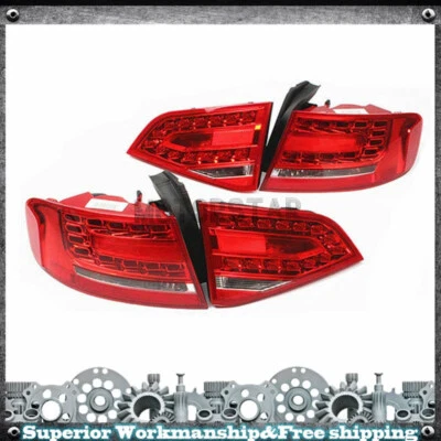 Rear LED Taillight Brake Light Lamps Fit AUDI A4 B8 Saloon 8K 08-12 8K5945093B*4 - Image 1 of 4