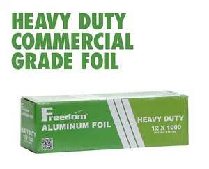 Ochse Kunststoff Aluminiumfolie Verpackung für Lebensmittel Schwerlast Silber Rollen 12" x 1000 Fuß - Bild 1 von 11