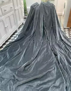 Cortinas de terciopelo de algodón, gris oscuro, 73"W x 88" L - Imagen 1 de 20