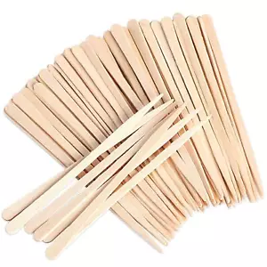 200 Pcs Eyebrow Wax Sticks Applicator Wood Craft Wax Spatulas for Hair Removal - Picture 1 of 7