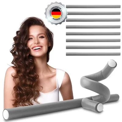 PAPILOTTEN Lockenwickler 10x Grau Papilottenwickler Locken Friseurbedarf - Bild 1 von 4
