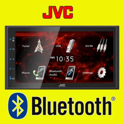 JVC 6.8" Bluetooth Car Android Mirroring Stereo Double DIN Monitor KW-M180BT NEW - Image 1 of 4