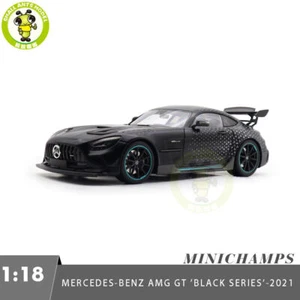 1/18 Minichamps Mercedes-AMG GT Black Series 2021 Black Diecast Model Car - Picture 1 of 17