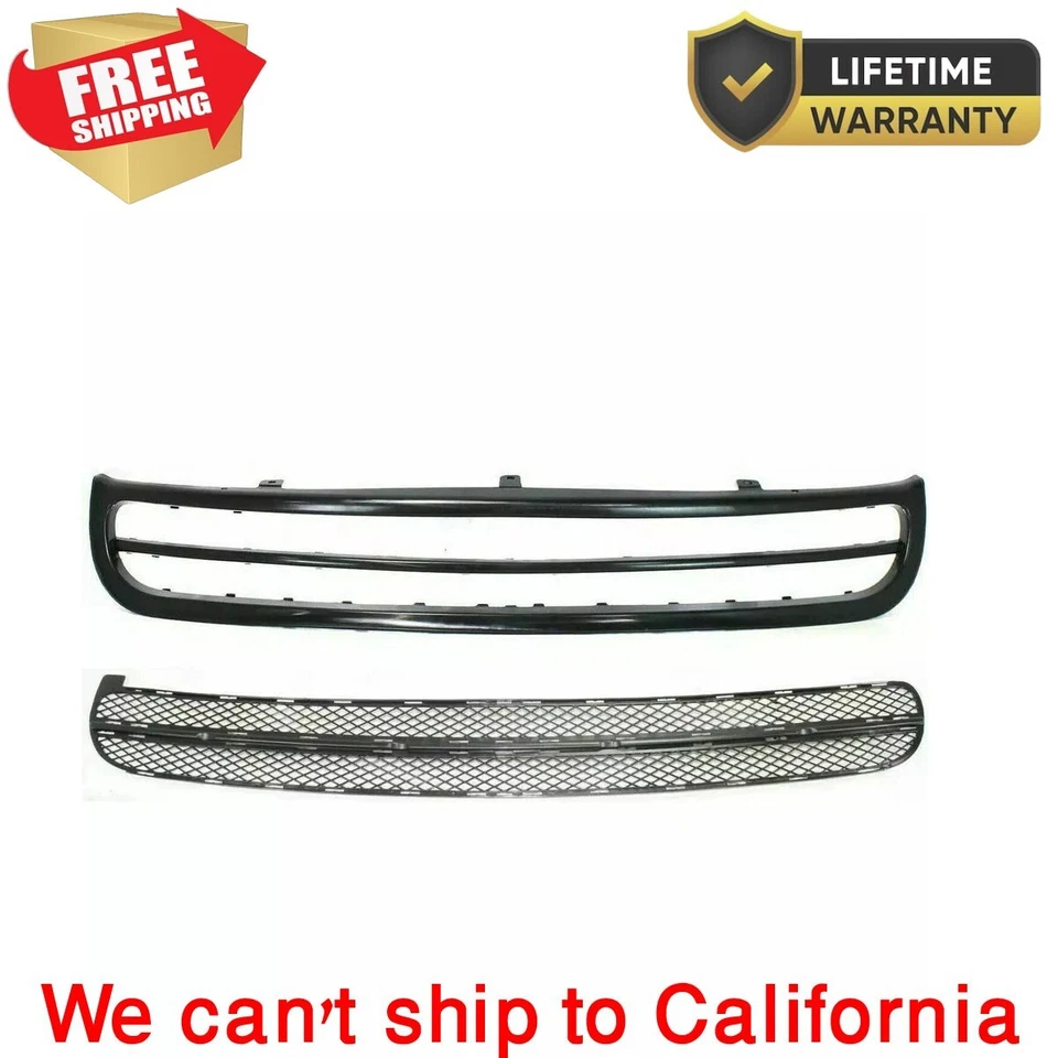 For 1998-2005 New Front Bumper Grille Assembly + Molding Trim Volkswagen Beetle Foto 1 de 4