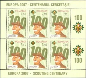 Romania 2007 Scouts Scouting Baden Powell Europa sheet MNH LIMITED ISSUE - Picture 1 of 1