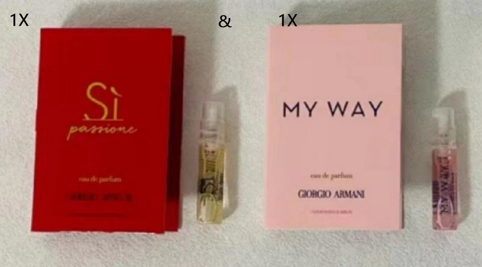 2x MY WAY & SI PASSIONE Eau De Parfum 1,5 ml CARDADO Spray Vial MUESTRA Para Mujer Por Foto 1 de 1