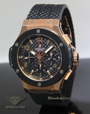 Hublot Big Bang 44mm Chronograph 18k Rose Gold Ceramic Mens Watch Box/Manual 301