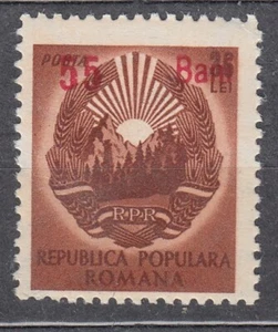 ROMANIA 1952 SC#841 MNH** 55b for 36l st., National Arms, Surch. of New Value. - Imagen 1 de 1